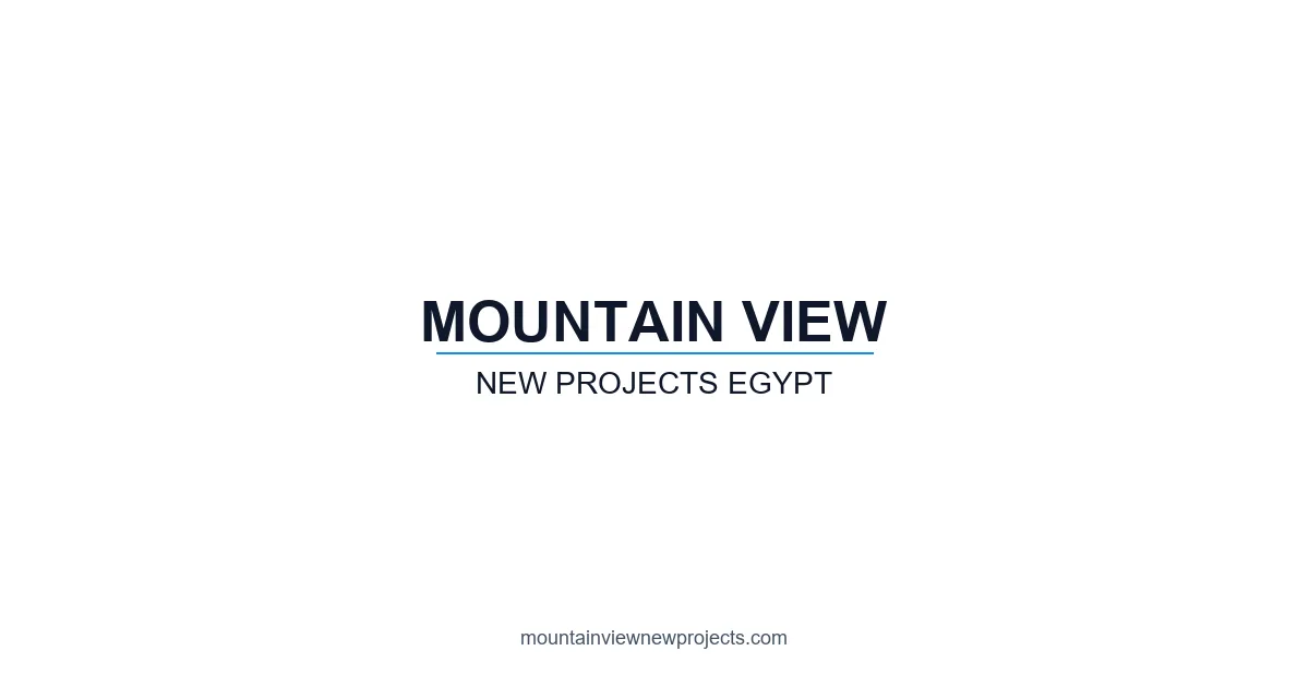 Mountain View New Projects Egypt — 90 Street, New Cairo sales office